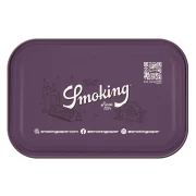 plateau fumeur en métal de la marque Smoking - idéal pour rouler joints et cigarettes proprement.