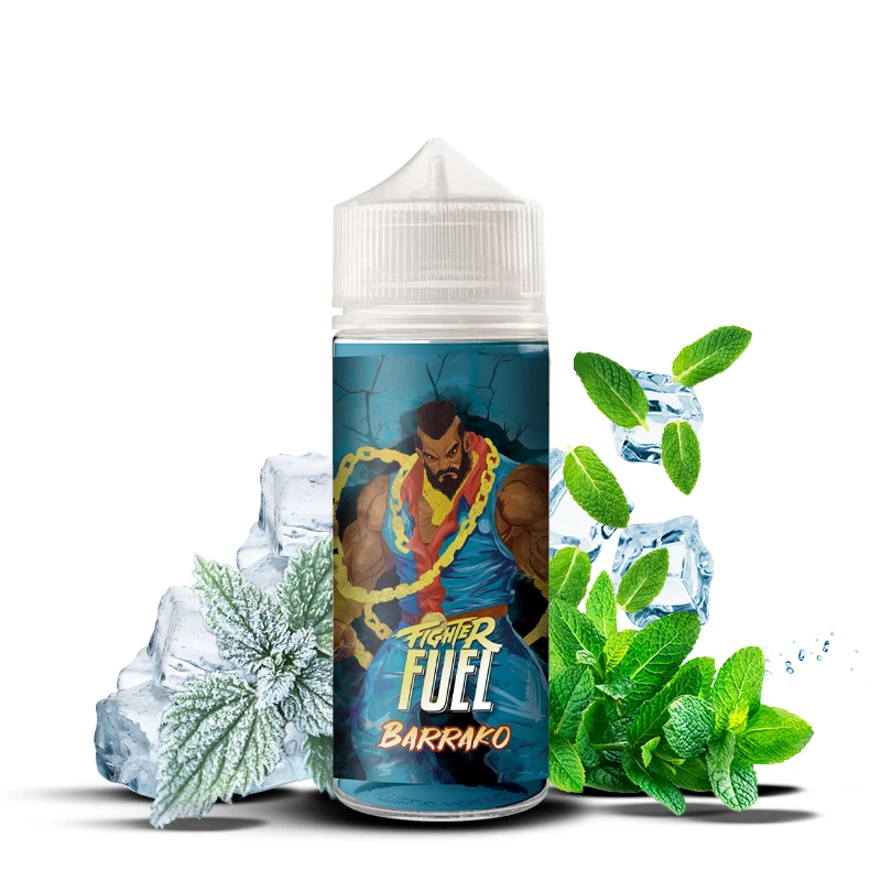 Fighter Fuel Barrako 100 ml – Eliquide Menthe fraîche intense, sans nicotine - Flacon prêt à vaper