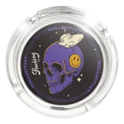 cendrier en verre épais, robuste et durable de la marque Smoking - Gamme Skull Dark Collection