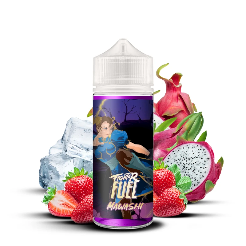 Fighter Fuel Mawashi 100 ml - E-liquide fruité frais aux notes exotiques de fruit du dragon (pitaya) et fraise.