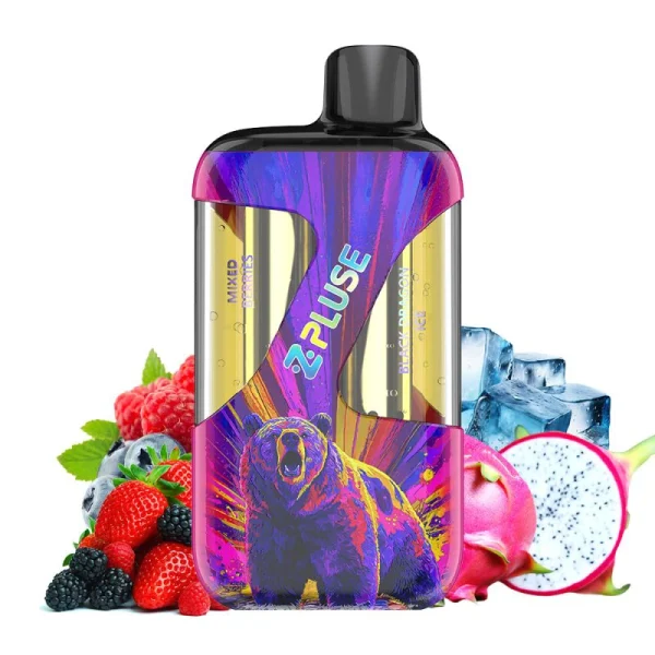 puff double gout JNR - Zpluse 42K - mixed berries (fruits rouges) + black dragon ice (fruit du dragon glacé)