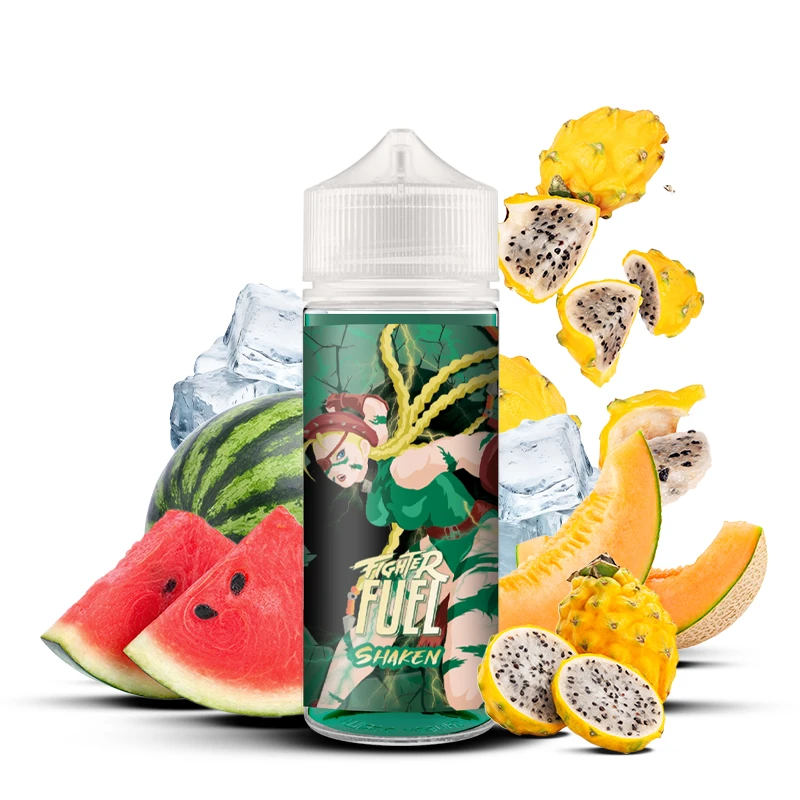 Eliquide 100 ml Fighter Fuel - Shaken (fruit du dragon, pastèque, melon)