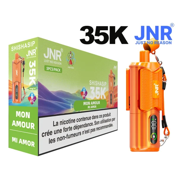 JNR ShishaSip 35K - Puff rechargeable chicha - Boite de 5
