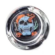 cendrier original design skull en verre épais de la marque smoking