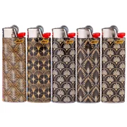 briquets BIC format maxi décorés noir, or et argent - collection 
