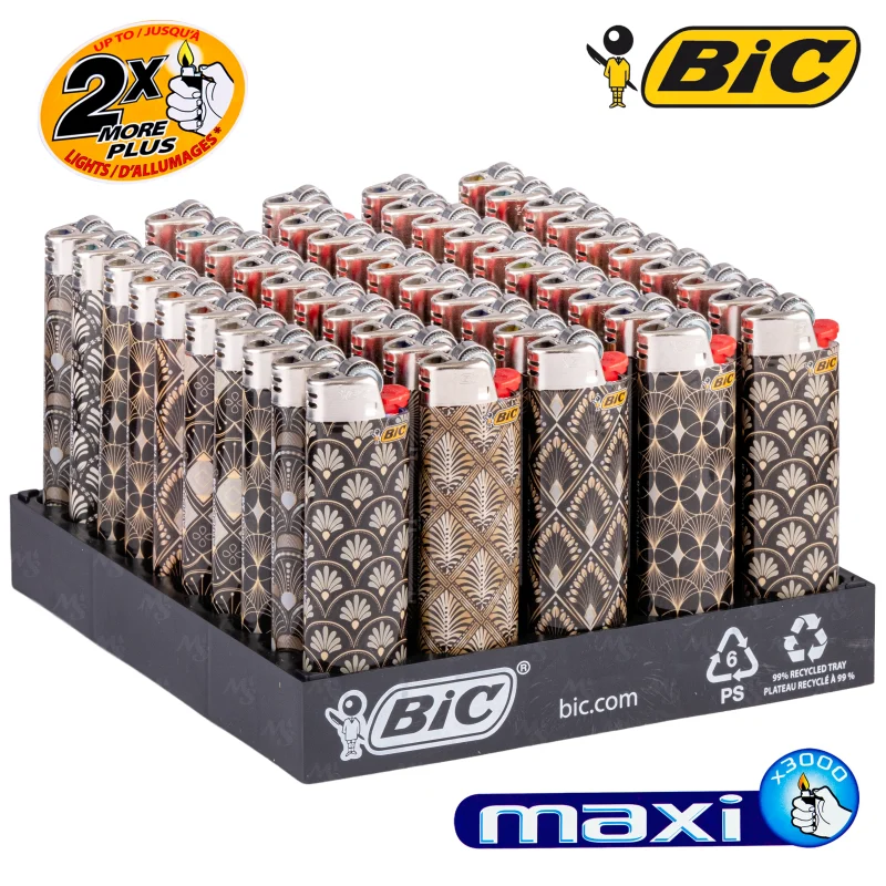 Boîte économique de 50 briquets BIC Maxi Silver ART
