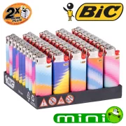 Briquet BIC Mini Chroma Glass - Boite de 50