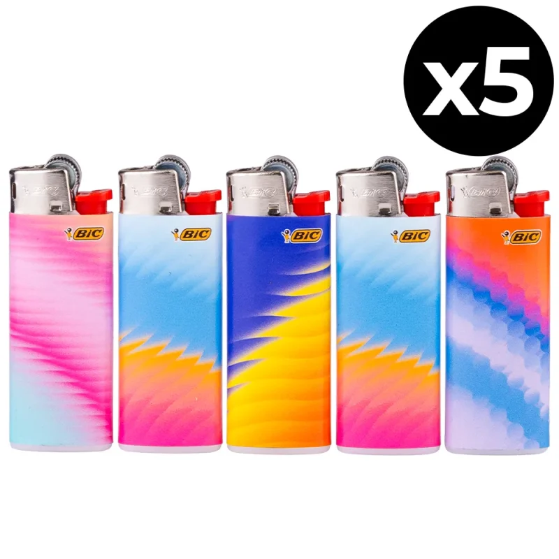 Lot de 5 briquets BIC Mini "Chroma Glass"