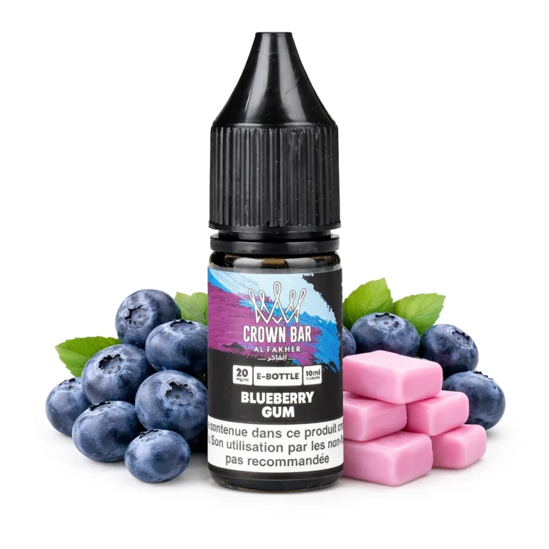 Eliquide Adalya Blueberry gum - Une saveur bubble-gum à la myrtille, gourmande et rafraîchissante