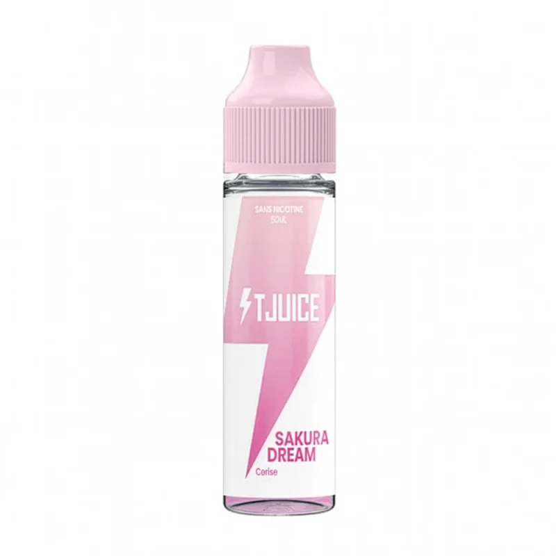E liquide TJuice Sakura Dream 50 ml - sans nicotine - flacon prêt à booster