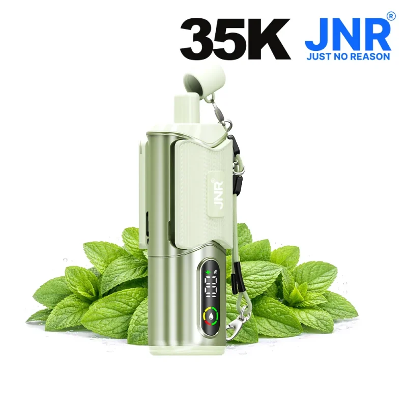Puff ShishaSip 35K JNR - Mint - Puff chicha rechargeable avec système double pod - 35000 bouffées goût menthe