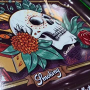 détails dessin plateau à rouler smoking mexico lindo