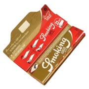 carnet de feuilles à rouler longues slim smoking gold avec carnet de filtres tips carton intégrés