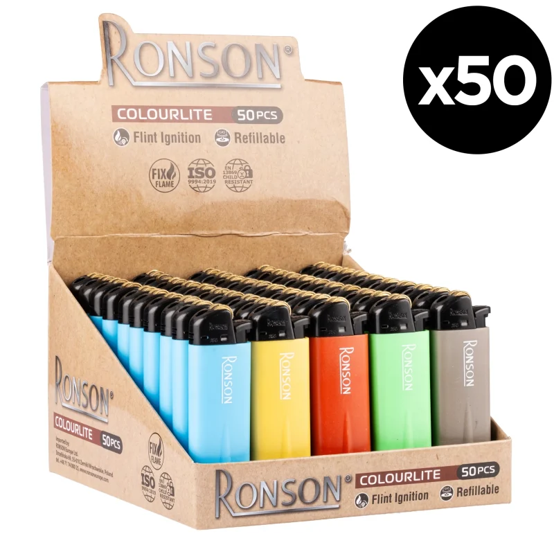 Un lot économique et pratique - 50 briquets rechargeables RONSON