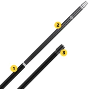 set complet tuyau de chicha - flexible silicone + manche carbone + connecteur