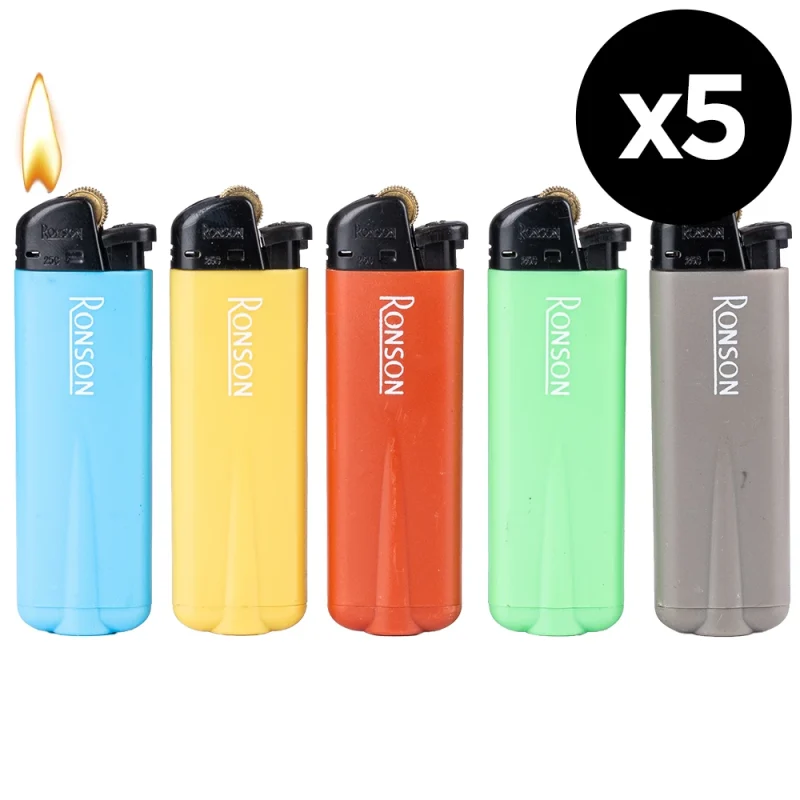Lot de 5 briquets à pierre rechargeables RONSON