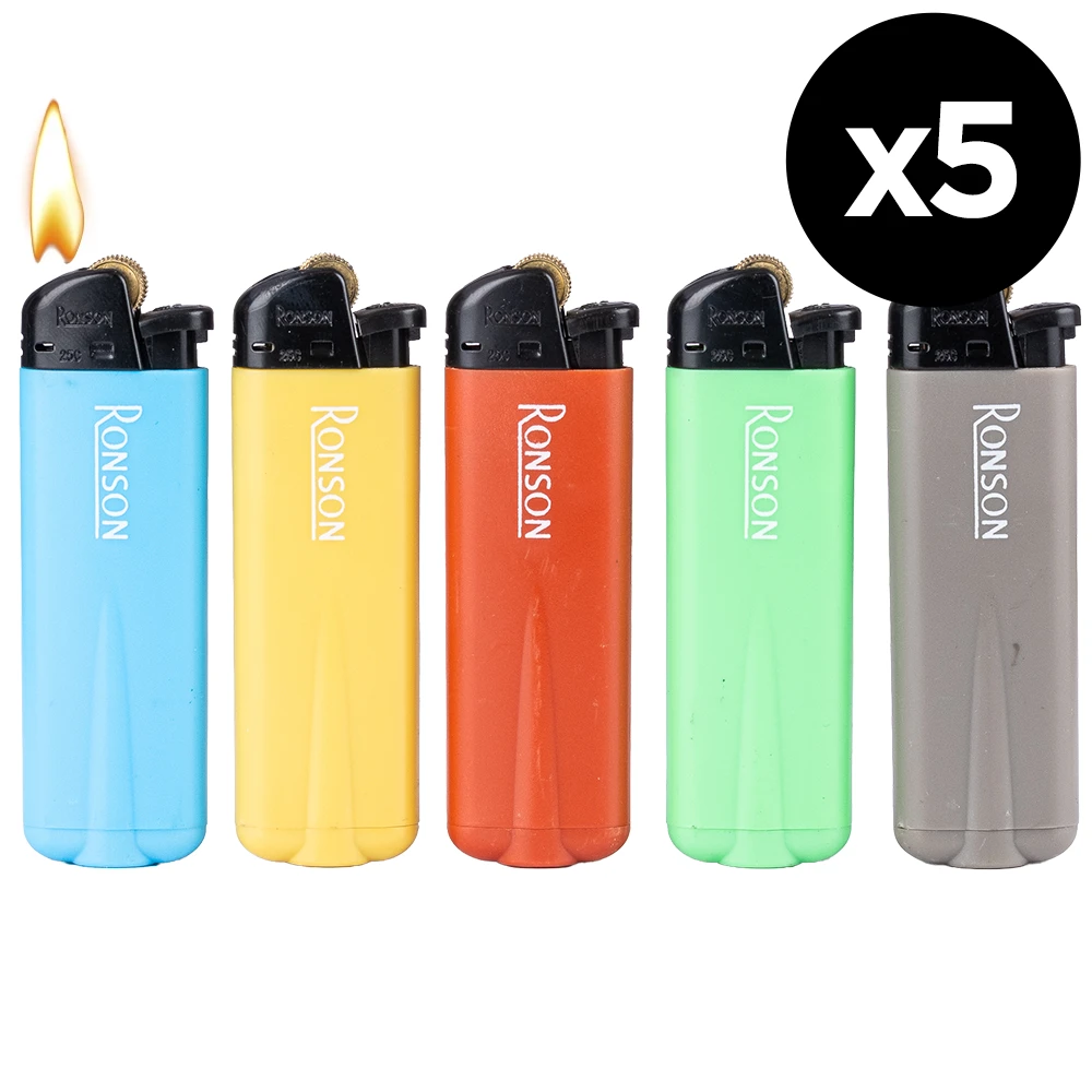 Lot de 5 briquets à pierre rechargeables RONSON