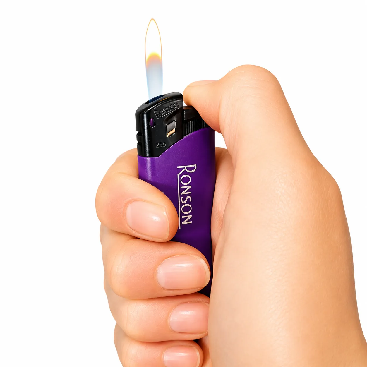briquet electronique avec flamme classique - ronson