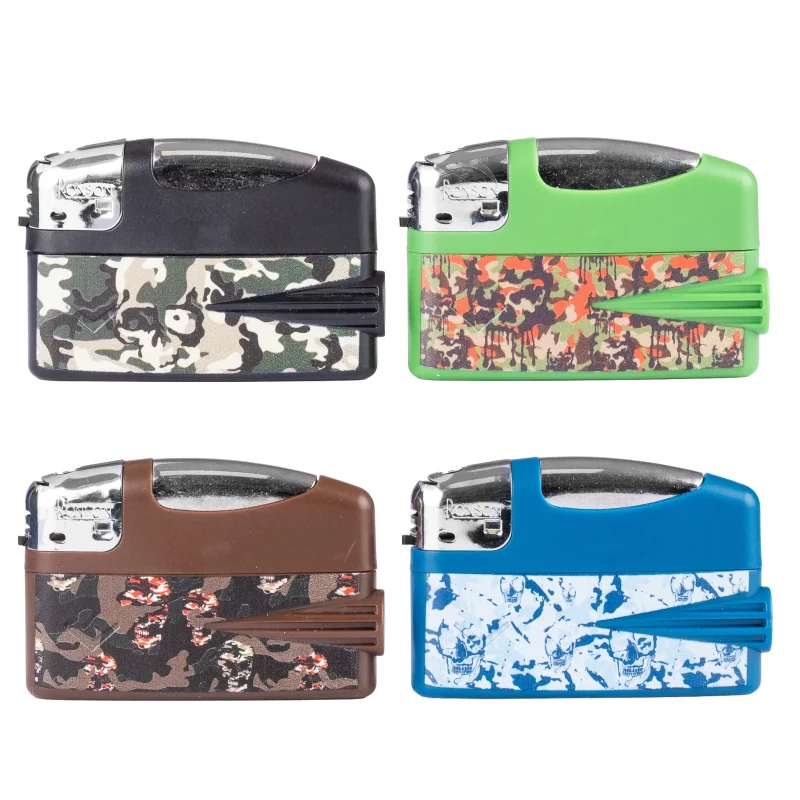 ronson v2000 briquets rechargeables motifs camouflage colorés