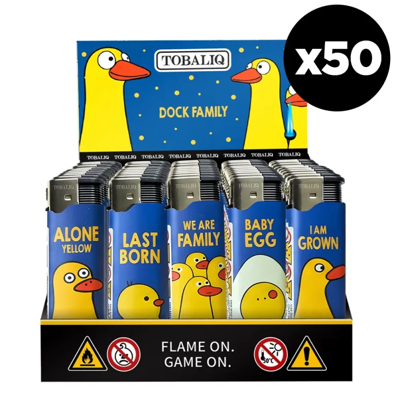 Briquet tempête électronique rechargeables Duck Family x50