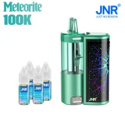 JNR Meteorite 100 000 bouffées - Saveur fruits des bois intense - livrée avec 4 fioles de gout JNR