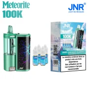 JNR 100K MEteorite - puff rechargeable 100000 bouffées llivrée avec 4 flacons de eliquide JNR wild berries (fruits des bois)