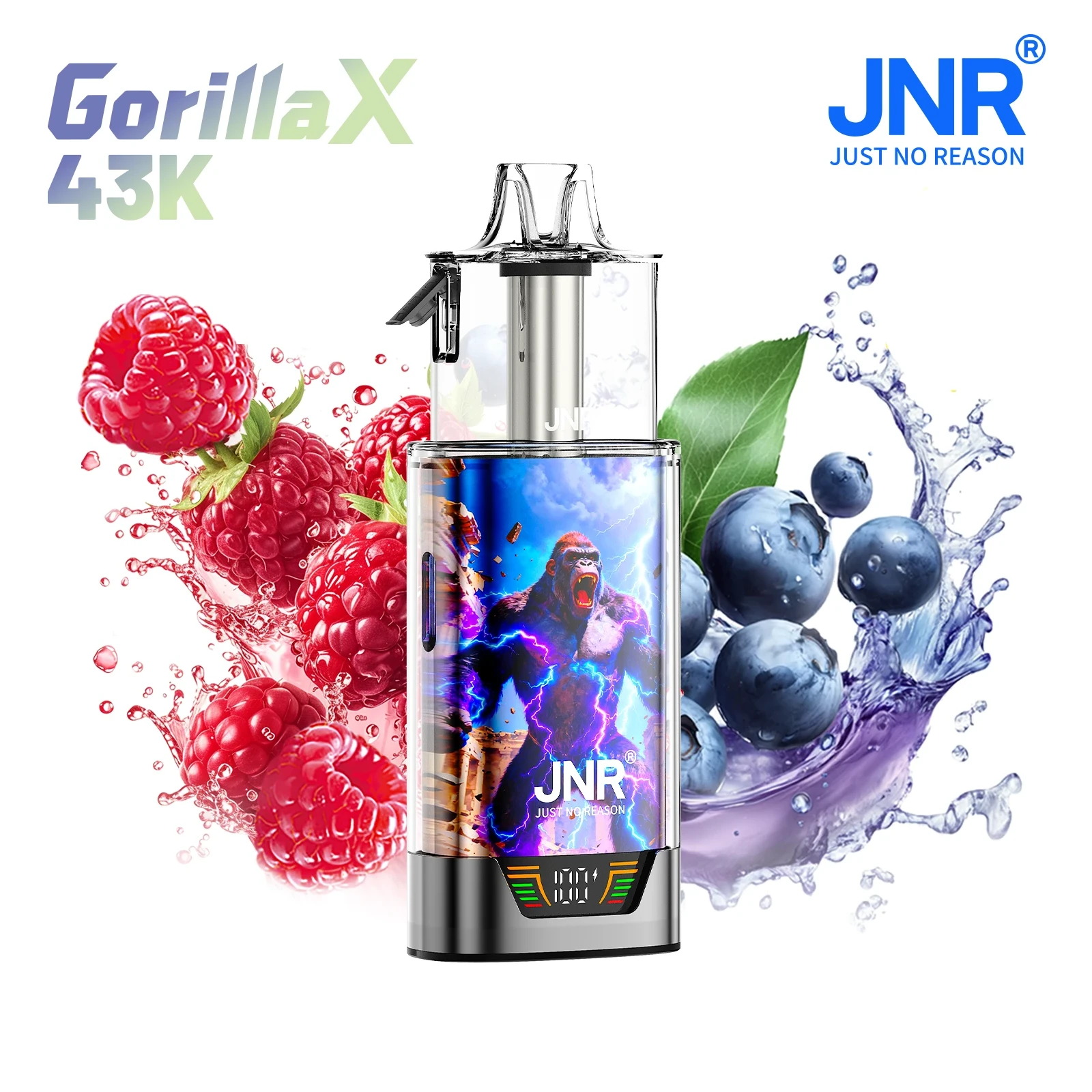 JNR Gorilla 43K 0mg - Blueberry Sour Raspberry