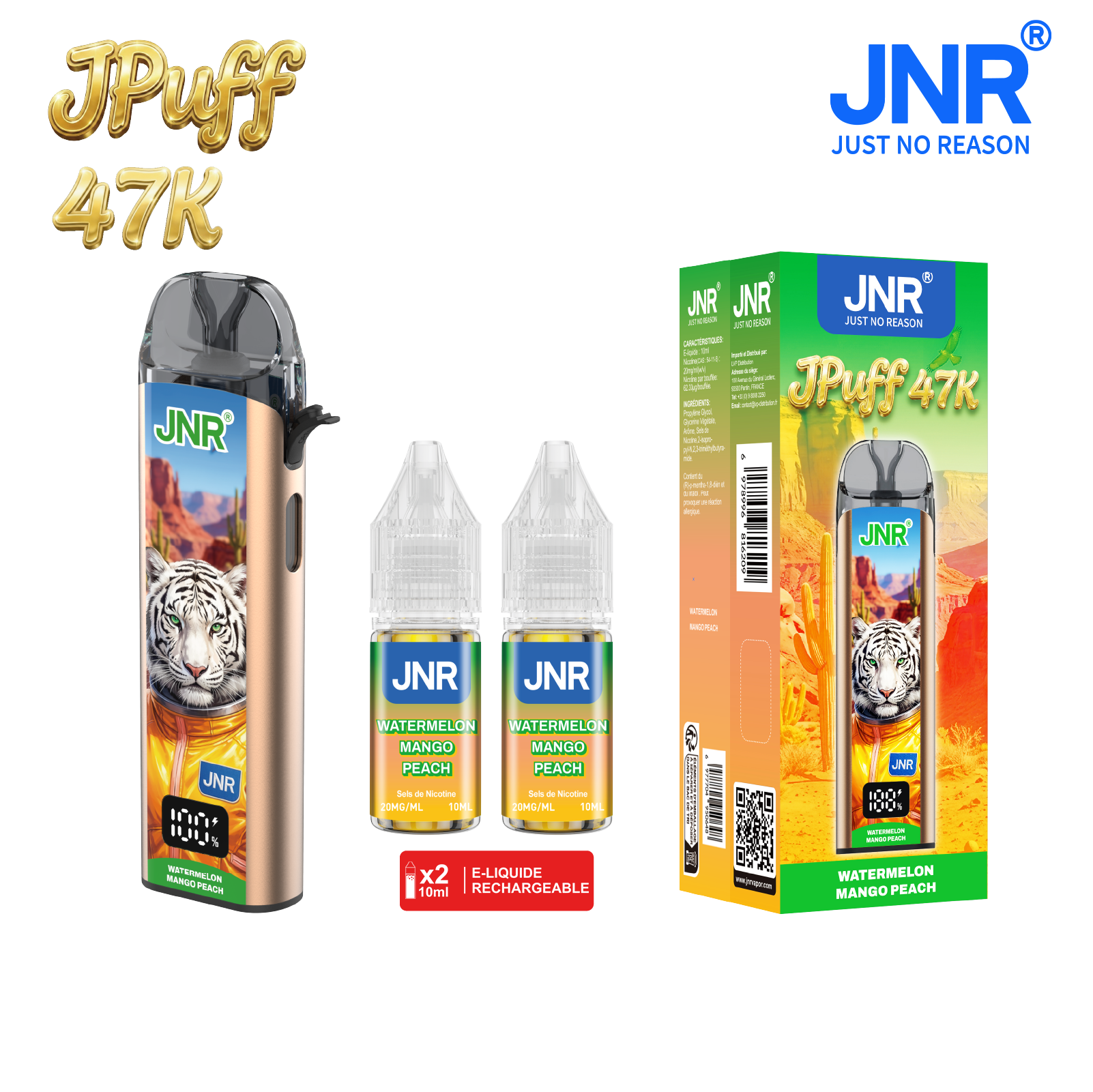 JNR Jpuff 47K - Watermelon Mango Peach