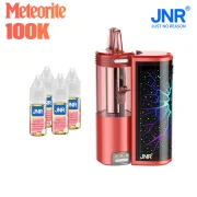 puff 100k JNR - Meteorite - Strawberry watermelon ice - puff avec 4 flacons e liquide jnr avec nicotine.