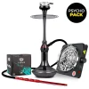 Pack chicha complet avec Tsar H-ONe Evolution, système de chauffe Tsar Booster, charbon et allume charbon