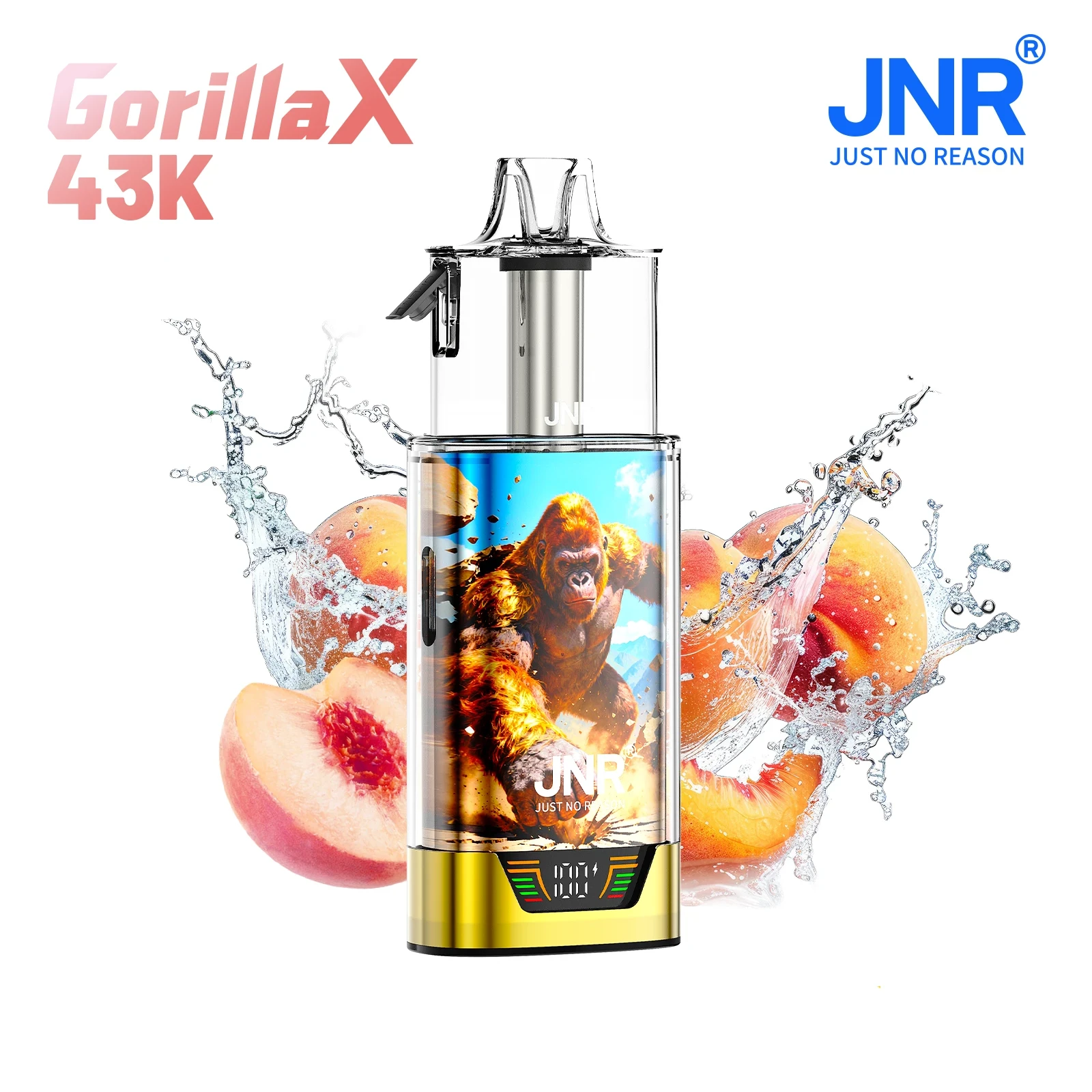 JNR Gorilla X 43K Summer Peach ice - Sans nicotine