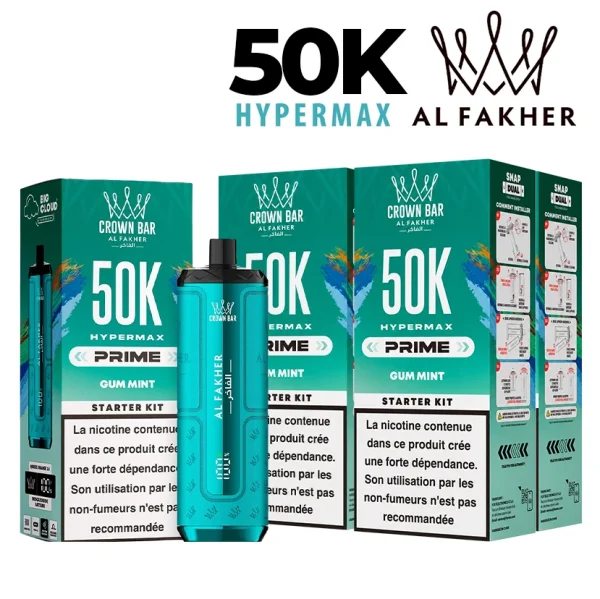 Puff Al Fakher Hyper Max Prime 50K - Plusieurs goûts disponibles