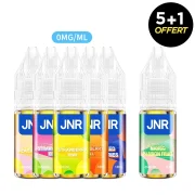 Pack Lot de 6 flacons de e-liquide JNR SANS NICOTINE - 5+1 offert