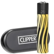 Briquet rechargeable CLIPPER en métal, avec étui - Collection 