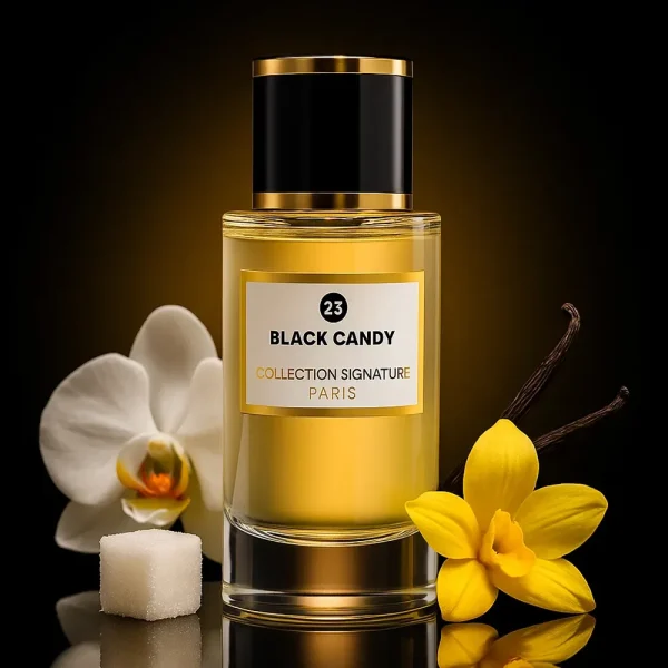 parfum dubai el amir black candy - fleuri et gourmand, orchidée vanille.