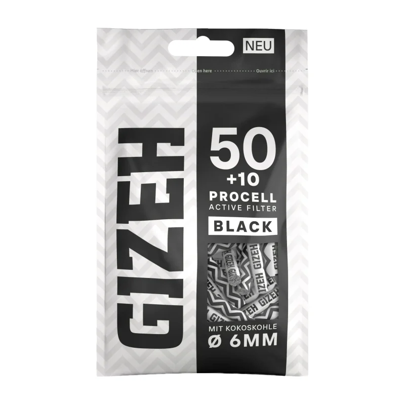 Filtres cigarette au charbon actif - Format King Size Slim - Sachets de 50 filtres