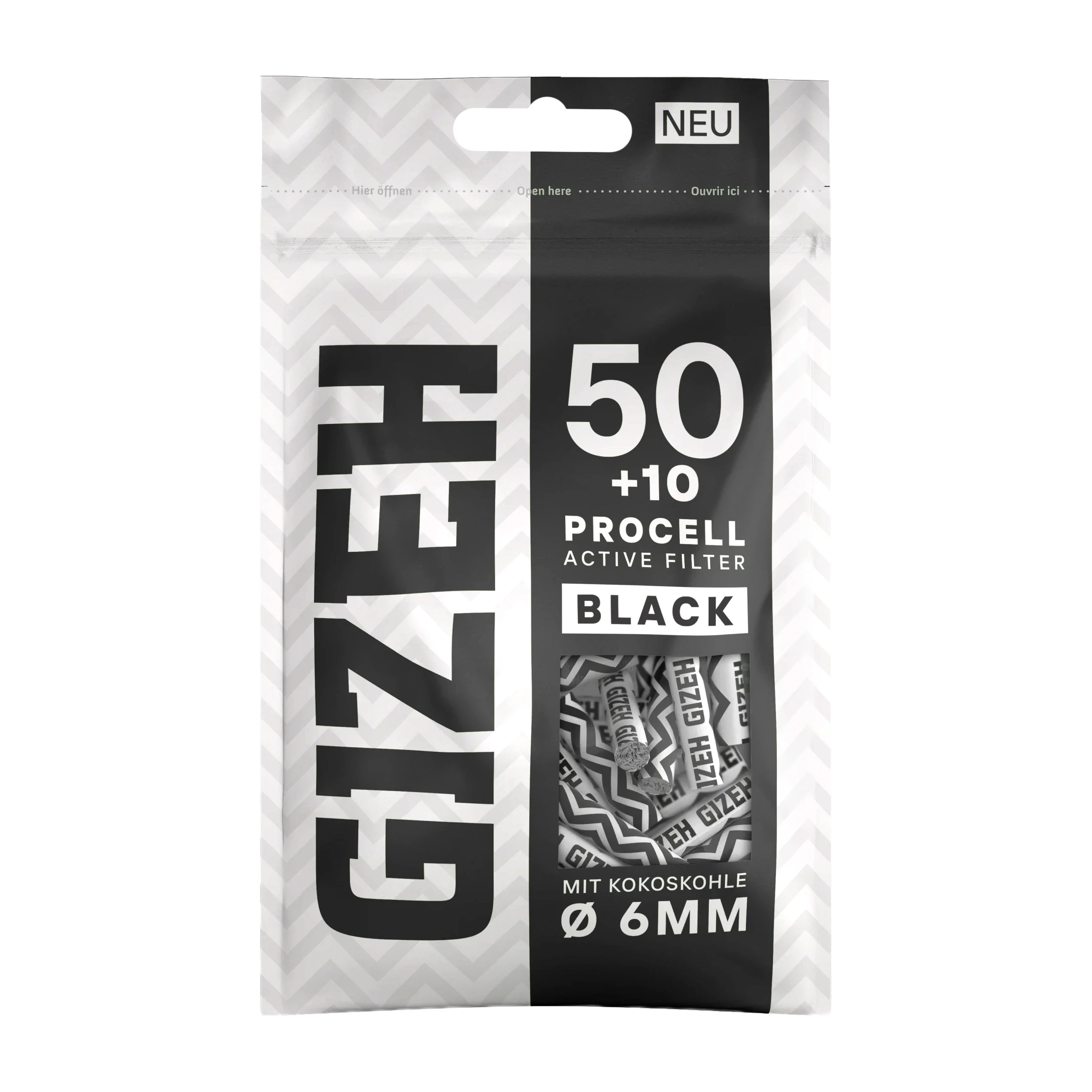 Filtres cigarette au charbon actif - Format King Size Slim - Sachets de 50 filtres