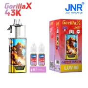 JNR Gorilla sans nicotine 43K - 2 flacons d'e-liquide sans nicotine goût Luv 66