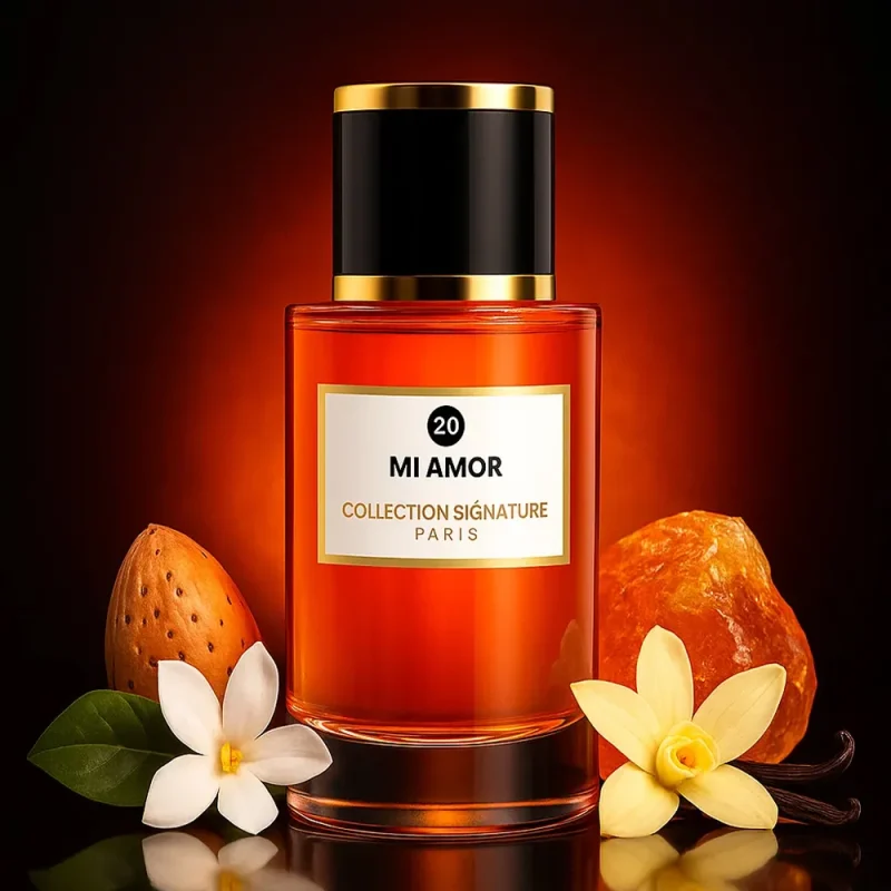 parfum dubai mi amor el amir parfumier - flacon 50 ml - vanille, amande, fleurs blanches