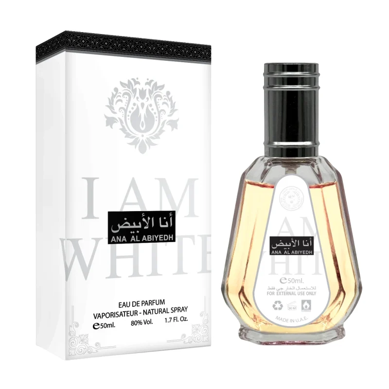 Ana Abiyedh 50 ml Ard Al Zaafaran avec son étui - parfum oriental fabriqué à Dubai.