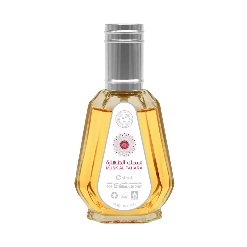 Flacon de parfum 50 ml Musk Al Tahara - Parfum de Dubaï pour femme et homme à base de Musc Blanc. Intense, sillage longue durée.