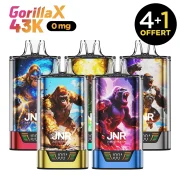 puff gorilla jnr en lot - pack de 5 puffs pas cher - sans nicotine - 1 puff offerte - livraison rapide 24