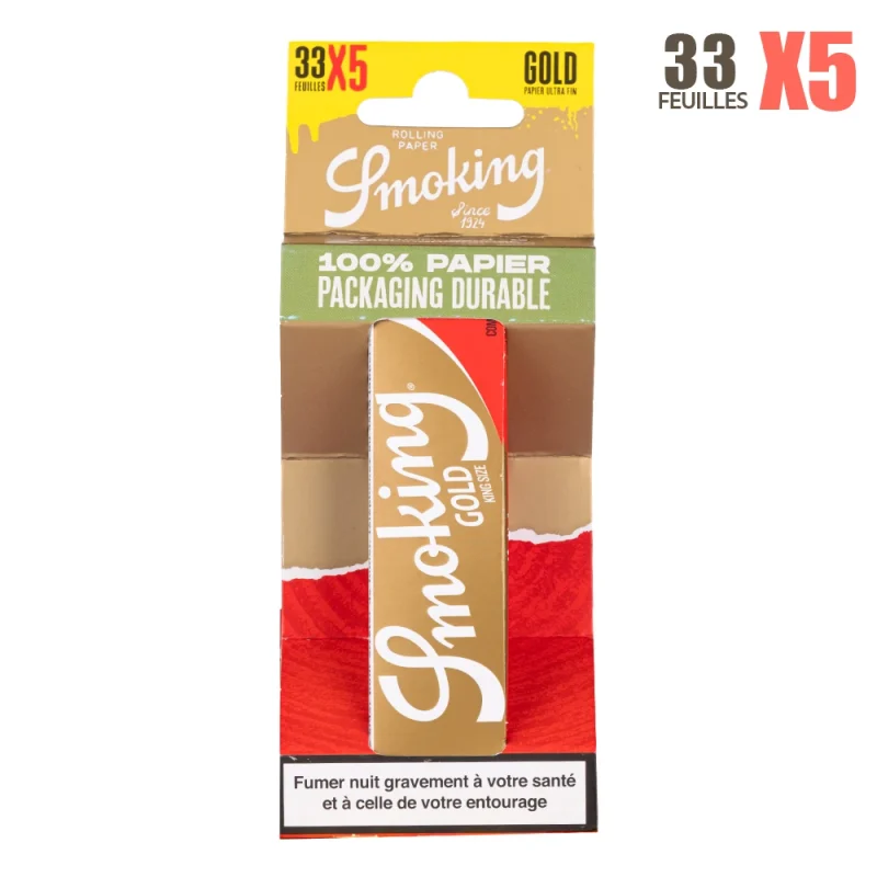Feuilles SMOKING Slim King Size - Lot de 5