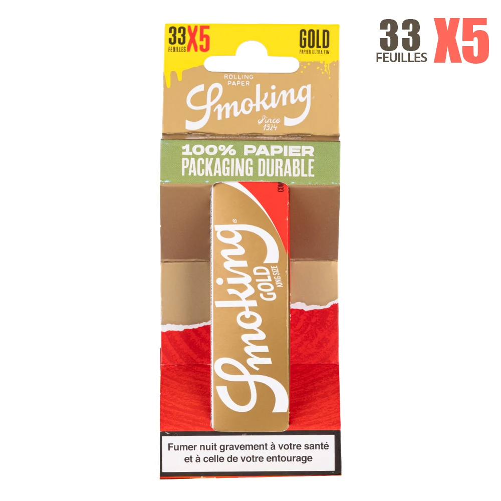 Feuilles SMOKING Slim King Size - Lot de 5