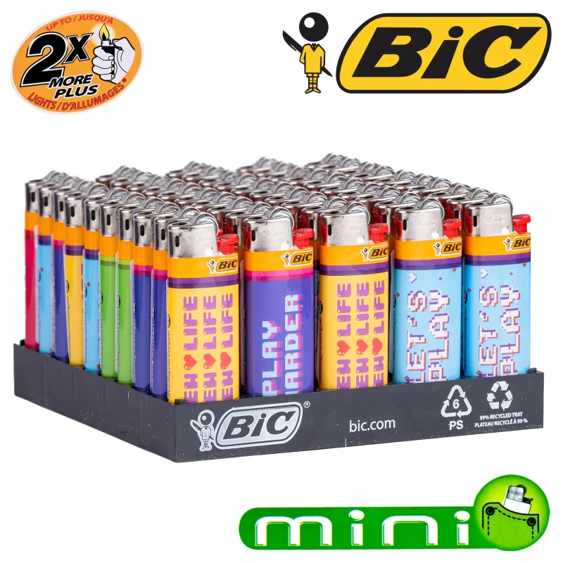 BIC Mini Gaming - Boite de 50 briquets