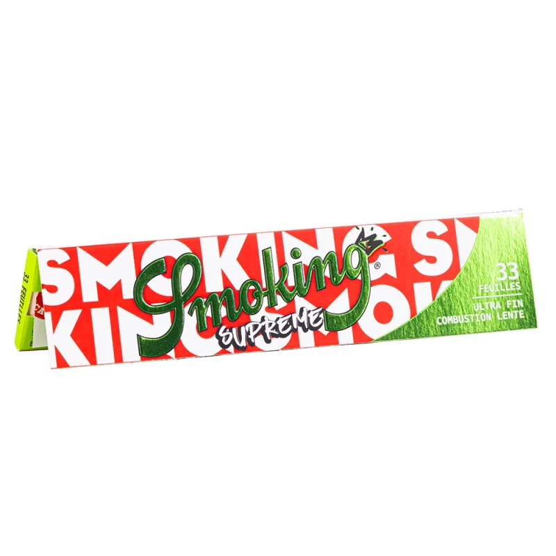 Carnet de feuilles à rouler SMOKING Supreme - papier slim long naturel et ultra fin.