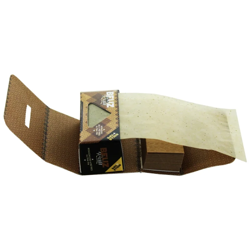 roll de 4 m de papier à rouler slim naturel non blanchi au chlore avec 50 filtrs toncar pré découpés BEUZ