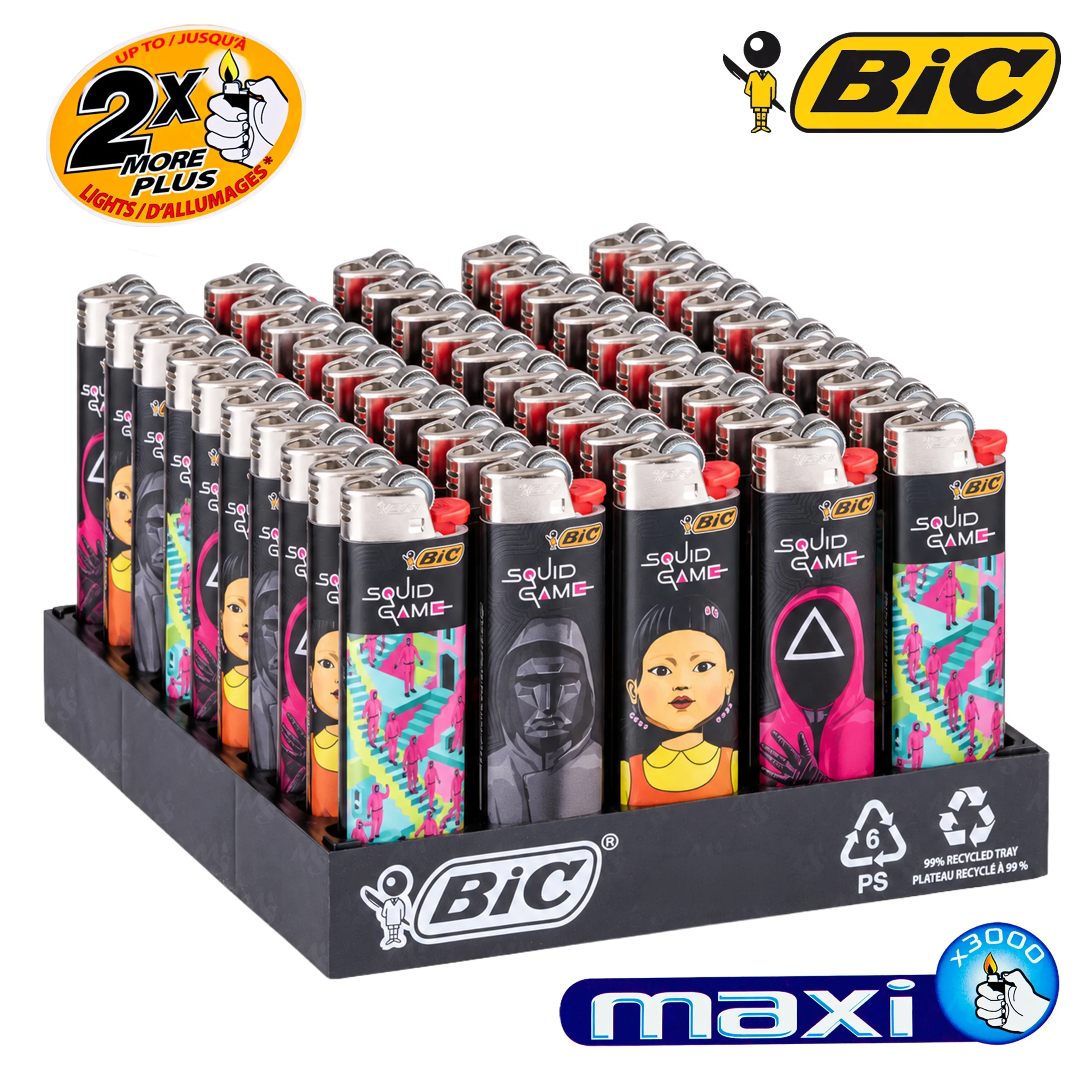 boite de 50 briquets BIC Maxi Squid Game