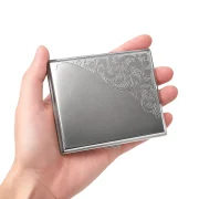 boite à cigarettes en métal inoxydable gris design élégant venetian classic.
