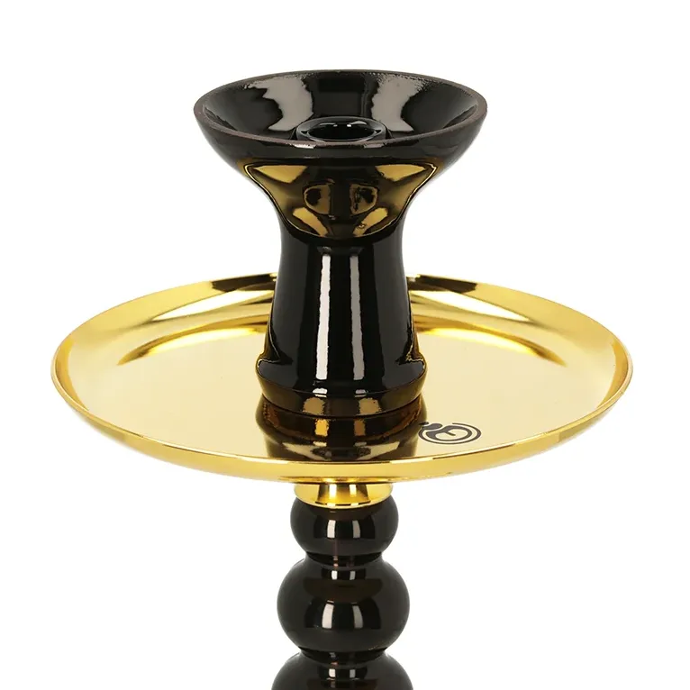 détails de la chicha celeste el badia noir et or (gold black)